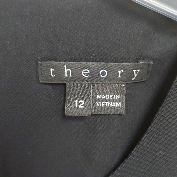 THEORY "Fefe" Wool Peplum Dress - Size 12 - Picture 6 of 7